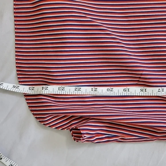 CAbi Blouse‎ Small Franklin Red Striped Top Pockets Lightweight Longsleeve - Picture 7 of 8